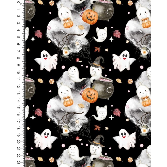 Poplin Digital Toff Halloween Ghosts 5624