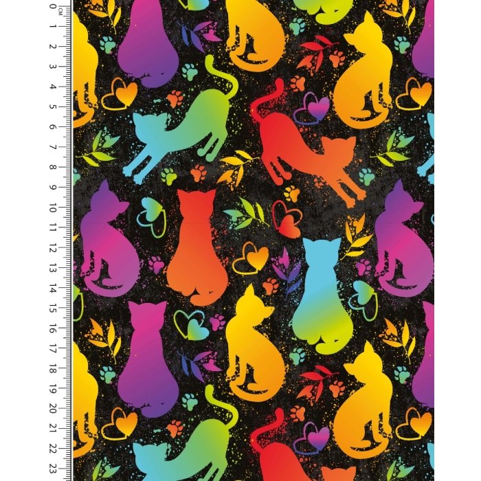 French Terry Digital Toff Colourful Animals 5799