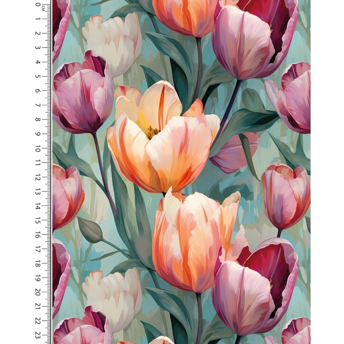 French Terry Digital Stylez Flower Garden 5800