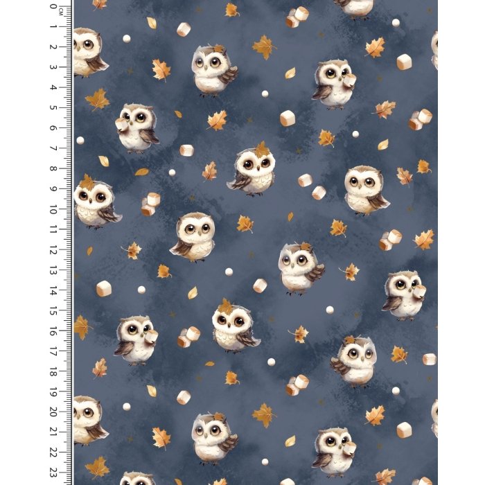 Alpen Fleece Digital Marshmallow Owl 5858
