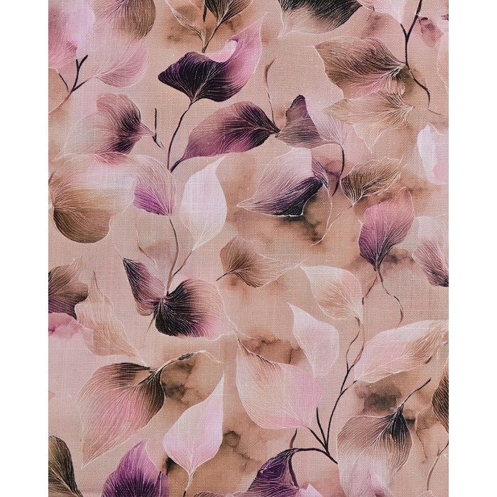 Viscose Linen Digital Leaves 6065