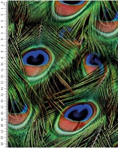 Viscose Jersey Digital Stylez Peacock Feather 5589