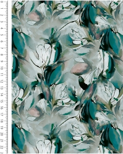 French Terry Brushed Digital Painted Flower 6170