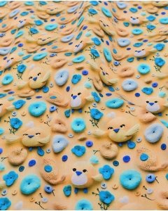 Poplin 3D Cute Birds 5819