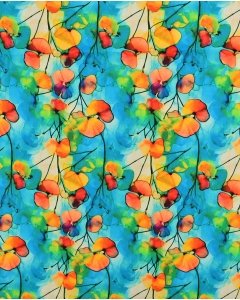 Poplin Digital Flowers 5830