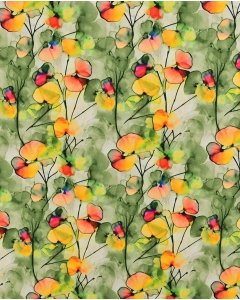 Poplin Digital Flowers 5830