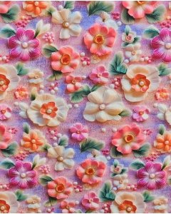 Poplin 3D Knitted Flowers 5827