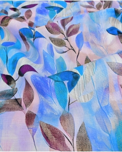 Viscose Linen Digital Leaves 6064