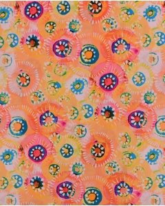 Poplin Stretch Watercolor Circles 5977