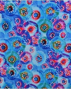 Poplin Stretch Watercolor Circles 5977