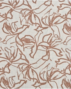 Ramie Linen Digital Abstract Flower 6067