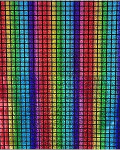 Multicolour Check Hologram Foil 5658