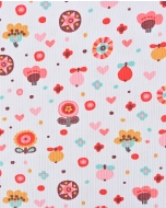 Rib jersey retro flowers 5260