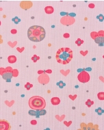 Rib jersey retro flowers 5260