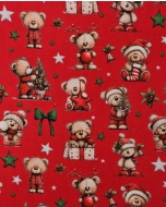 Poplin Digital Christmas Bear 6129