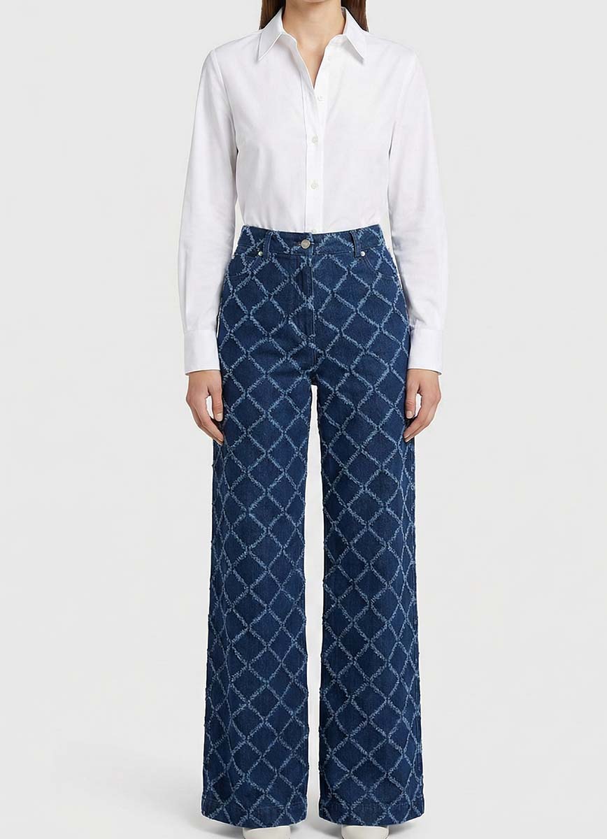 Broek van comfortabele geweven stof