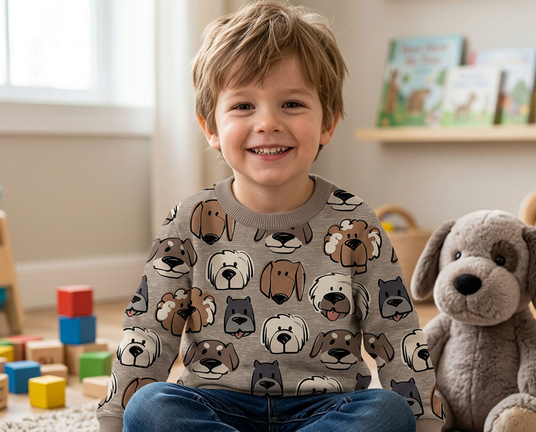 Kinderkleding van praktische stof