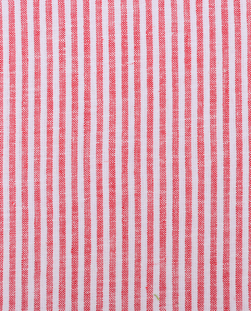 Linen Cotton Stripe Red