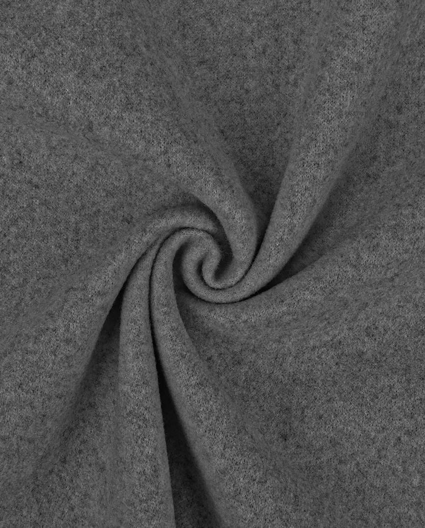 Two Tone Melton Fleece Dark Grey