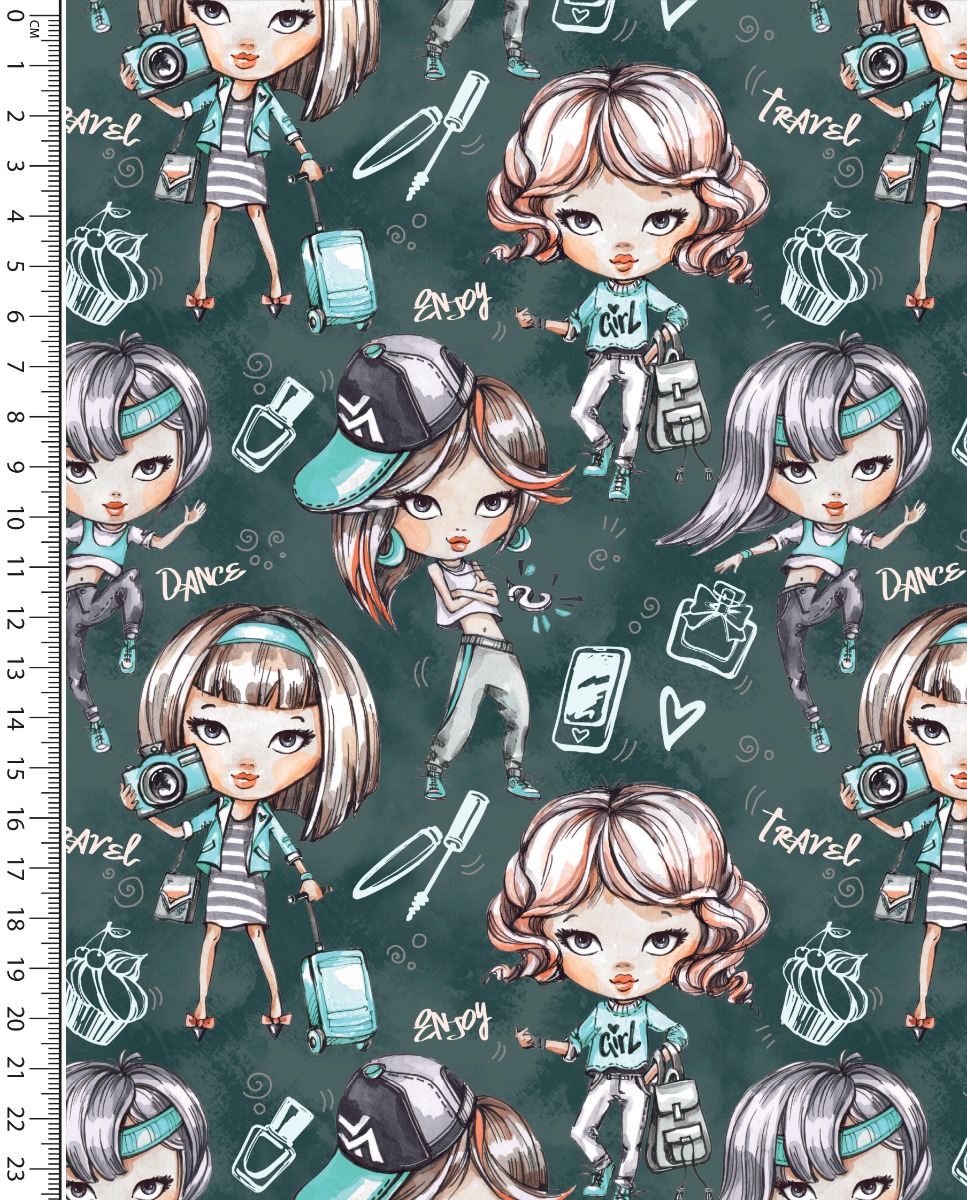 Alpen Fleece Digital Girls Petrol