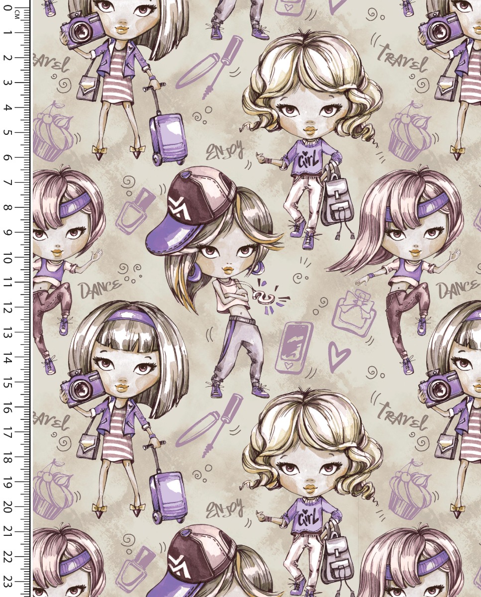 Alpen Fleece Digital Girls Taupe